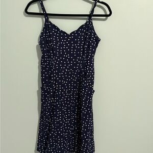 Market & Spruce Navy and White Patterned Top